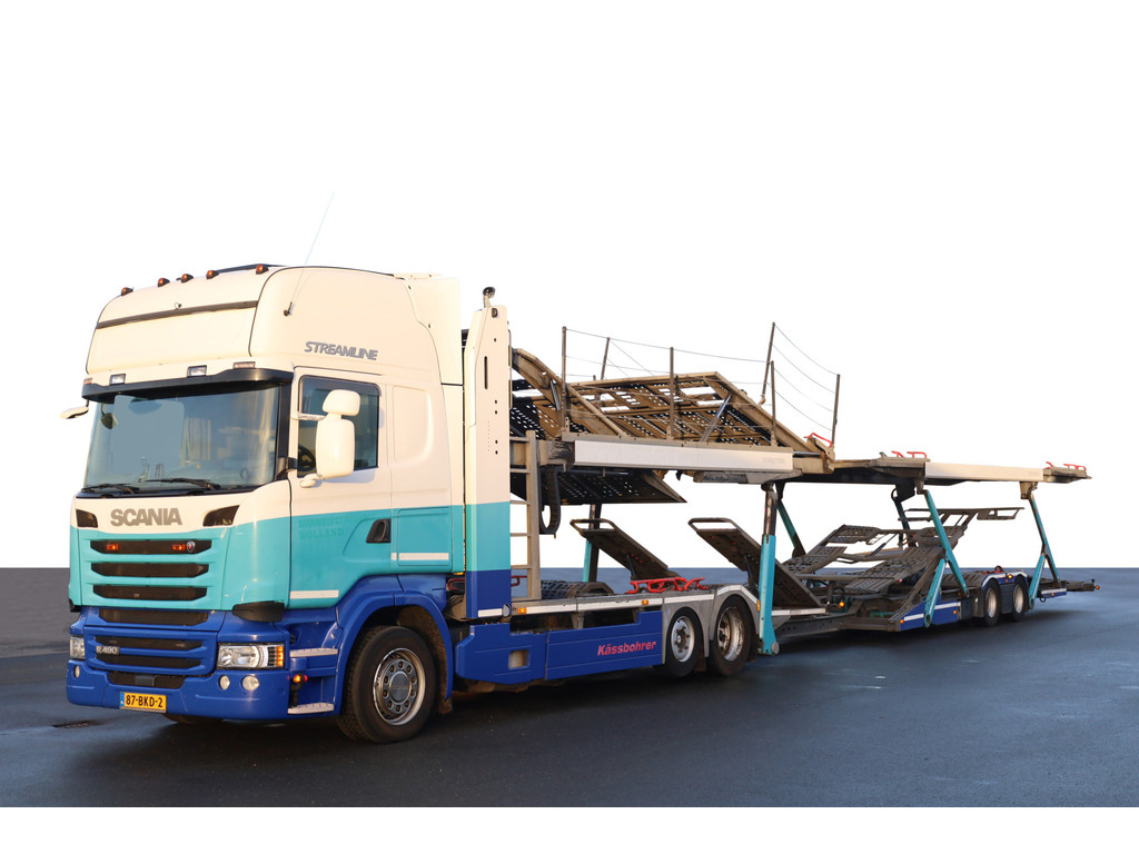 Scania  R 490 Kassbohrer Metago Pro & Supertrans 3X 2017 Euro 6 Autotransporter