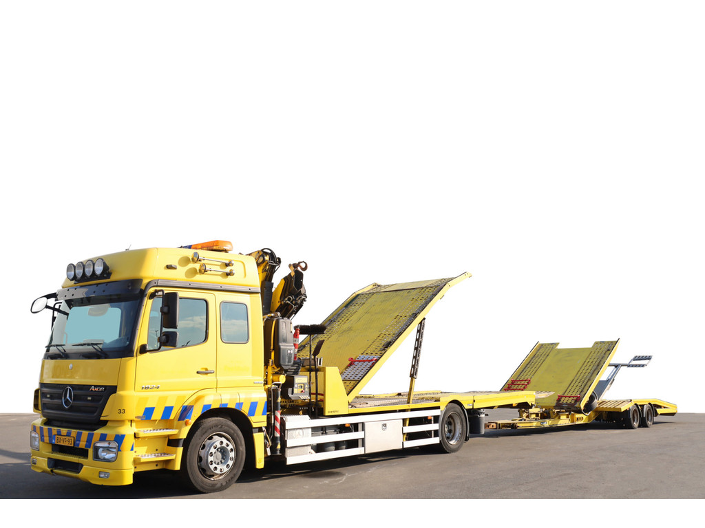 Mercedes-Benz  AXOR 1824 GS-Meppel FASSI F135A.23 Winch Cruise Airco 5 Car Autotransporter Kran