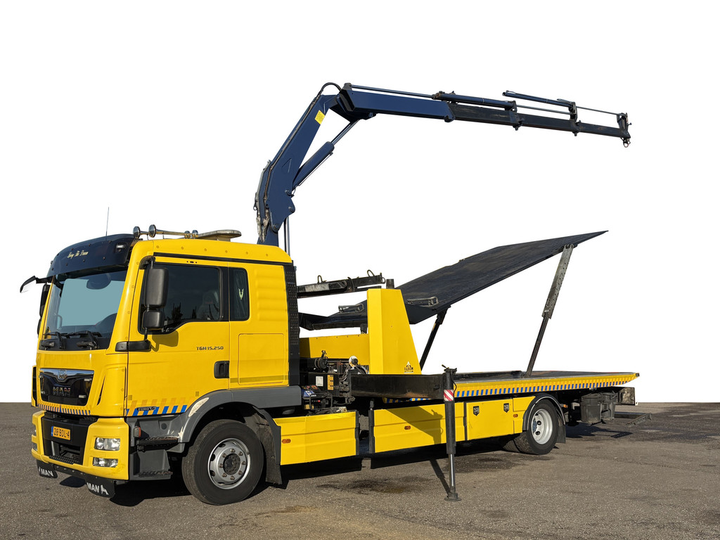 MAN  TGM 15.250 FAS 6000 Doppelstock Amco Veba V815-3S 15 T Crane Bergingsvoertuig crane