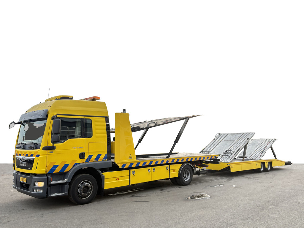 MAN  TGM 15.250 Falkom FAS 6000 Doppelstock Tijhof TA-12000 3 cars Winch Bergingsvoertuig